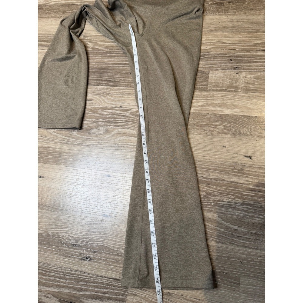 Quince Ultra Soft High Waisted Cropped Flare Leggings Brown Heather Small - Picture 7 of 7